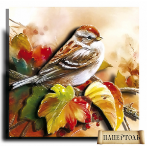 Картина з паперу Папертоль РТ150103 Осіння пташка