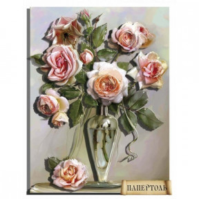Картина из бумаги Папертоль PT150152 "Букет роз в вазе" фото
