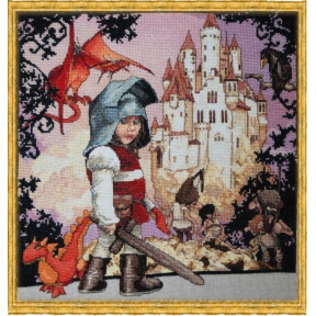 Набор для вышивания крестом NIMUЁ 120-B001 К (Aida) Le Petit Chevalier/Маленький рыцарь