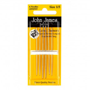 Набор длинных штопальных игл Long Darners №7 (6шт)  John James JJ16507