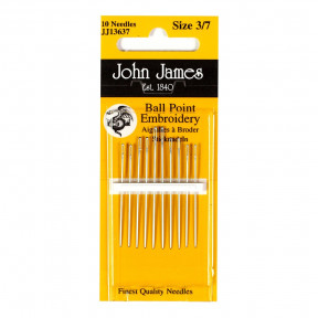 Набір голок для вишивання гладдю із закругленим кінчиком №3/7 (10шт) John James JJ13637