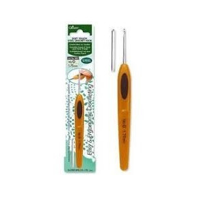 Крючок для вязания алюминиевый с мягкой ручкой 1030-2.5 Clover (Япония)
