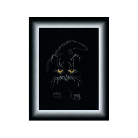 Набір для вишивання хрестиком Чарівна Мить М-142 Чорний кіт фото
