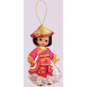Набор для вышивания бисером Butterfly F 060 Кукла. Китай фото