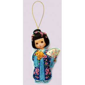 Набор для вышивания бисером Butterfly F047 Кукла. Япония