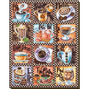 Набор для вышивки бисером на холсте Абрис Арт АВ-638 «Кофейная карта»