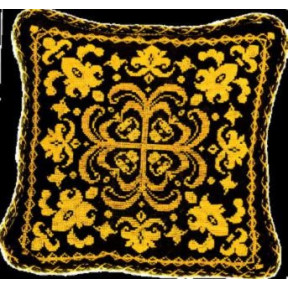 Набор для вышивки подушки Чарівна Мить 333ч Желтые кружева