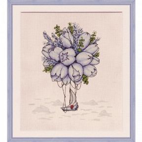 Набір для вишивання хрестиком Нова Слобода АС-4017У Блакитні тюльпани