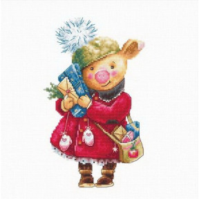 Набор для вышивки Luca-S B1153 Рождественская свинка