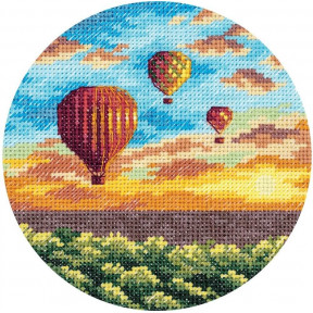 Набор для вышивки крестом Panna ПС-7059 Воздушные шары на закате