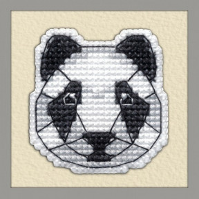 Набор для вышивки крестом Овен 1092 Значок-Панда
