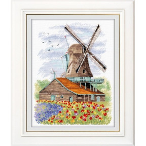 Набор для вышивки крестом Овен 1105 Ветряная мельница. Голландия