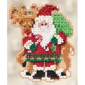 Набор для вышивания Mill Hill MH182305 Santa and Rudolph фото