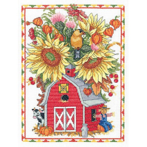 Набор для вышивания Janlynn 053-0400 Barn Birdhouse Bouquet фото