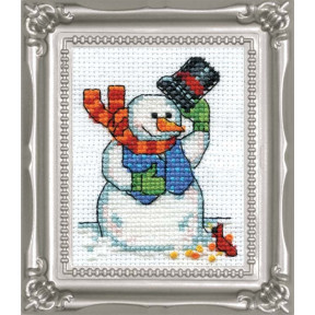 Набір для вишивання Design Works dw521 Snowman & Cardinal фото