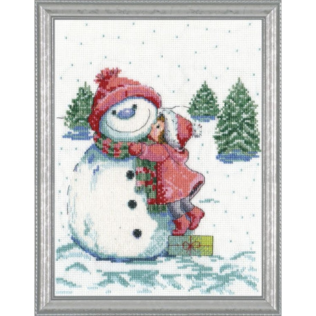 Набір для вишивання Design Works 5913 Red Hat Snowman фото