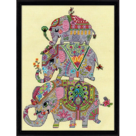 Набір для вишивання Design Works 3259 Elephant Trio фото