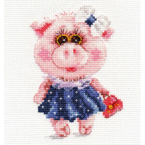 Набор для вышивки крестом Алиса 0-183 Свинка Тося фото