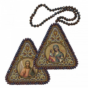 Набор для вышивания двухсторонней иконы Нова Слобода ВХ-1018 Богородица Иерусалимская и Ангел Хранитель