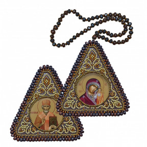 Набор для вышивания двухсторонней иконы Нова Слобода ВХ-1034 Богородица Казанская и Николай Чудотворец