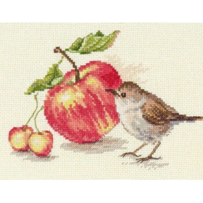 Набор для вышивки крестом Алиса 5-22 Птичка и яблоко