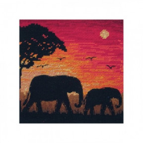 Набір для вишивання Anchor MAIA 05017 Elephant Silhouette / Силует слонів
