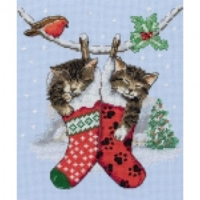 Набор для вышивания Anchor PCE0504  Christmas Kittens/Рождественские котята 