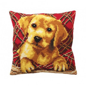 Подушка для вышивания крестом Collection D'Art 5160 "Cute Puppy