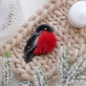 Набор для вышивки бисером украшения на натуральном художественном холсте Абрис Арт AD-041 Снегирь