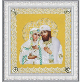 Набор для вышивания бисером Картины Бисером Р-375 Святые Петр и Феврония (ажур) золото