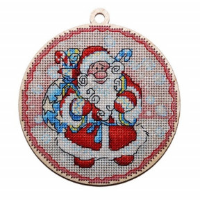 Набір для вишивання хрестиком Alisena 5531 Новорічна – Дід Мороз