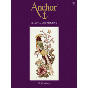 Набір для вишивання гладдю Anchor PE643 Вінтажні півонії
