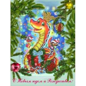 Набор для вышивания открытки бисером Butterfly 709 Змея фото