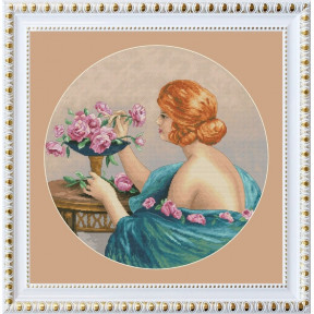 Набір для вишивання хрестиком OLanTa VN-112 Дівчина з трояндами