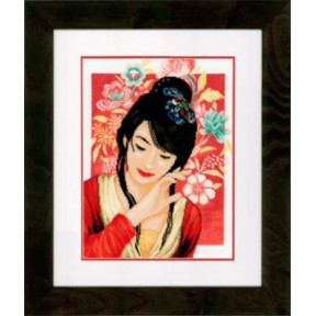 Набор для вышивания Lanarte PN-0149999 Asian Flower Girl Азиатская девушка в цветах