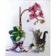 Набор для вышивания Design Works 2546 Orchid Kitty фото