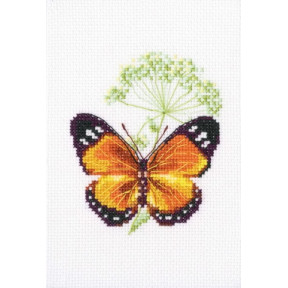 Набор для вышивки крестом RTO Цветок тмина и бабочка EH365