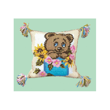 Набор для вышивки подушки Чарівна Мить РТ-104 Медвежонок фото