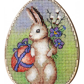 Набір для вишивання хрестиком Alisena Пасхальна кролик – топер 5506-В