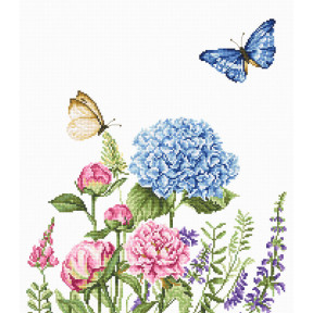 Набір для вишивання хрестиком Luca-S Літні квіти та метелики BA2360