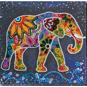 Набор для вышивки бисером на холсте Абрис Арт Индийский слон АМВ-046