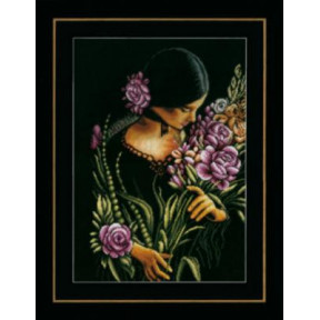 Набор для вышивания Lanarte Woman & flowers Женщина и цветы