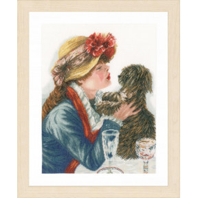Набор для вышивания Lanarte Girl & Dog Девочка и собака
