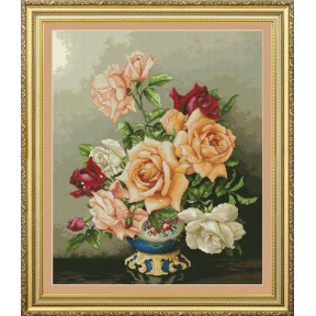 Набір для вишивання хрестиком OLanTa Букет троянд VN-116
