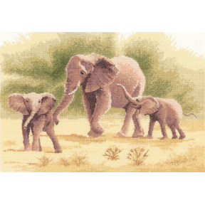 Набор для вышивания крестом Heritage Crafts Elephants H646
