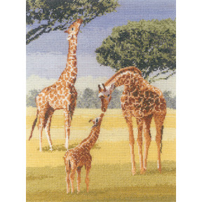 Набор для вышивания крестом Heritage Crafts Giraffes H1023 фото