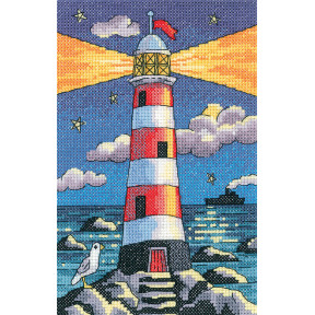 Набір для вишивання хрестиком Heritage Crafts Lighthouse by Night H1389