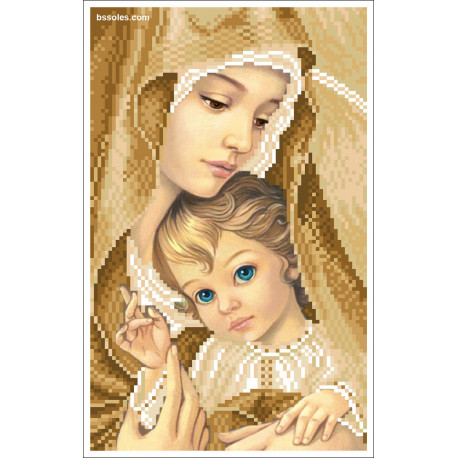Набор для вышивания бисером БС Солес Мадонна с ребенком (сепия)
