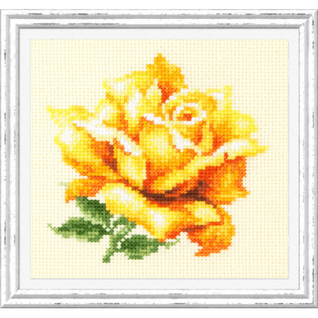 Набір для вишивання хрестиком Чудова голка Жовта троянда
