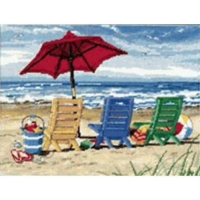 Набір для вишивання Dimensions 20022 Beach Chair Trio фото